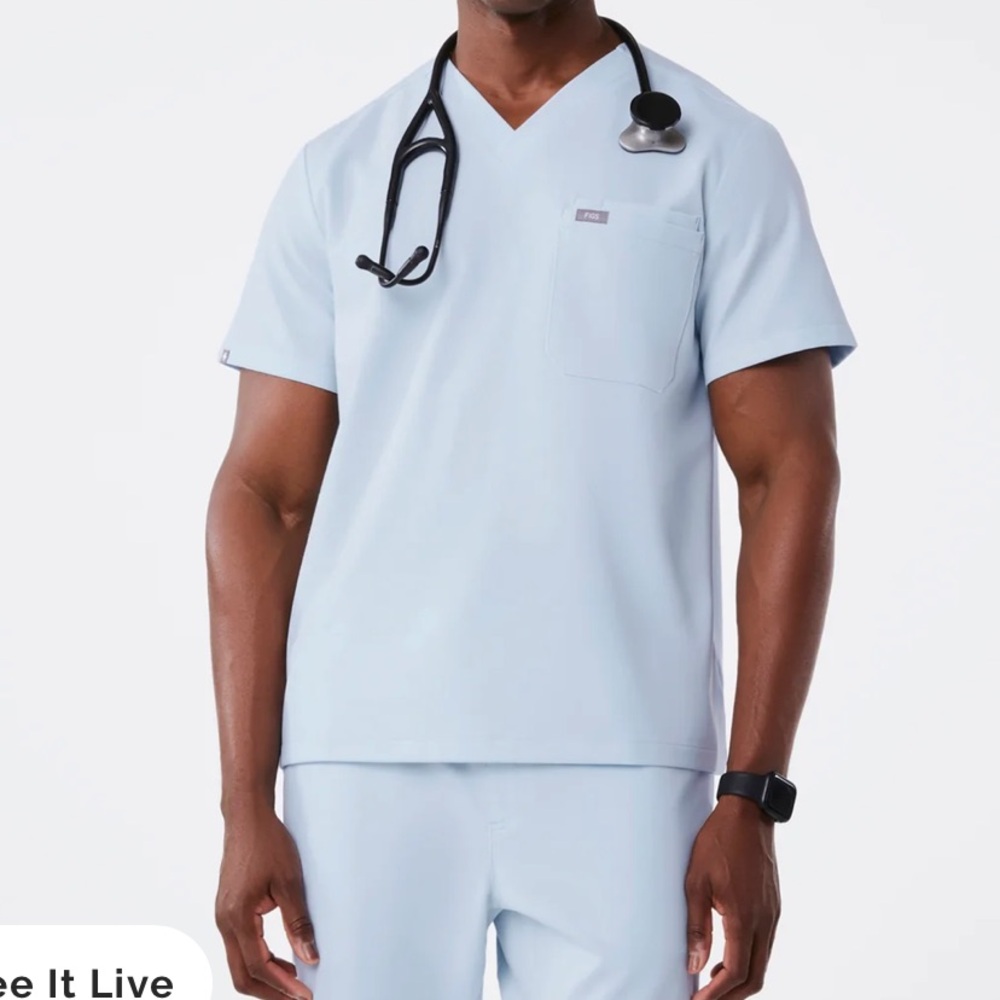 FIGS Light Blue Scrub Set- Open Skies size M